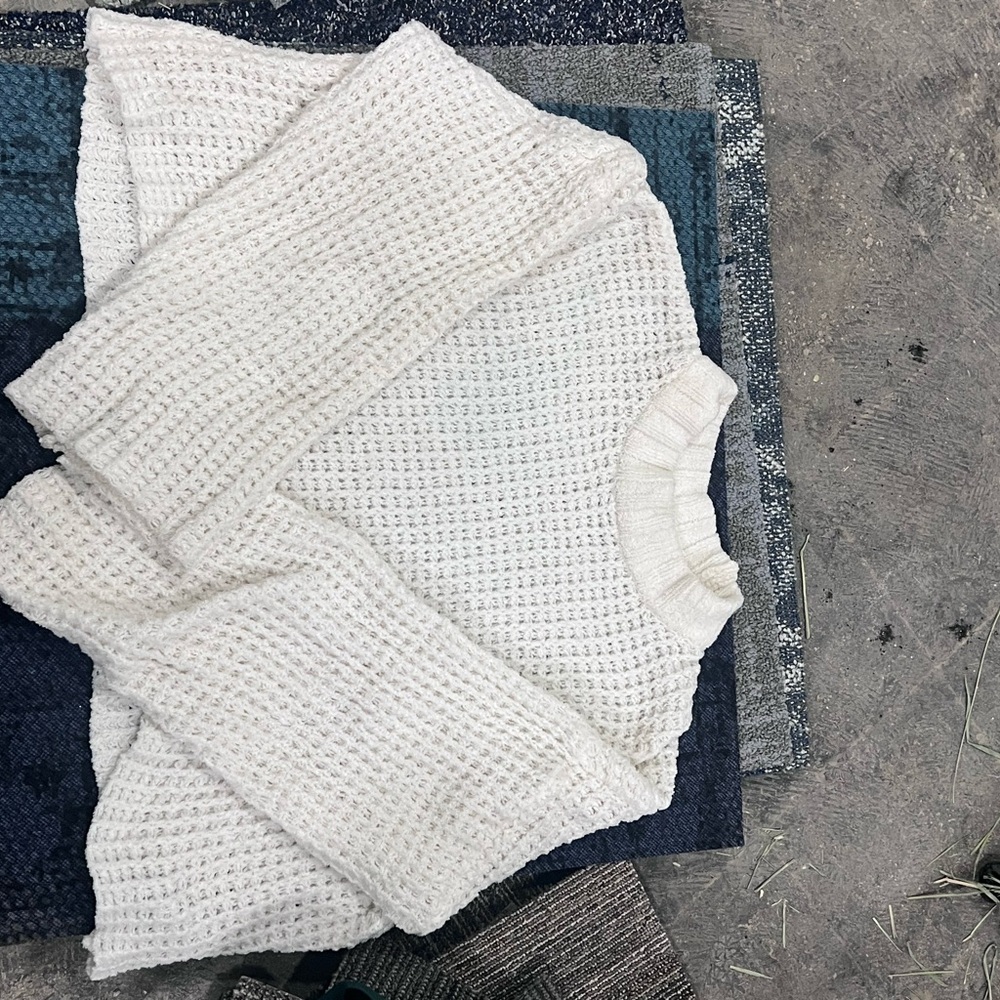Forever 21 Cream Waffle Knit Sweater